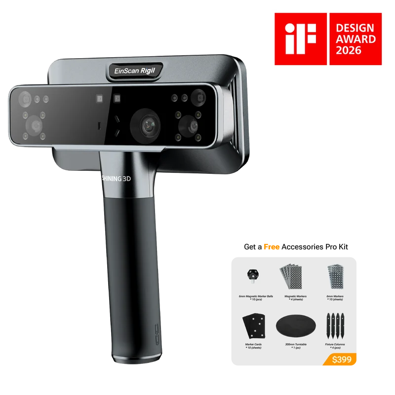 EinScan Rigil | The Tri-Mode Laser 3D scanner